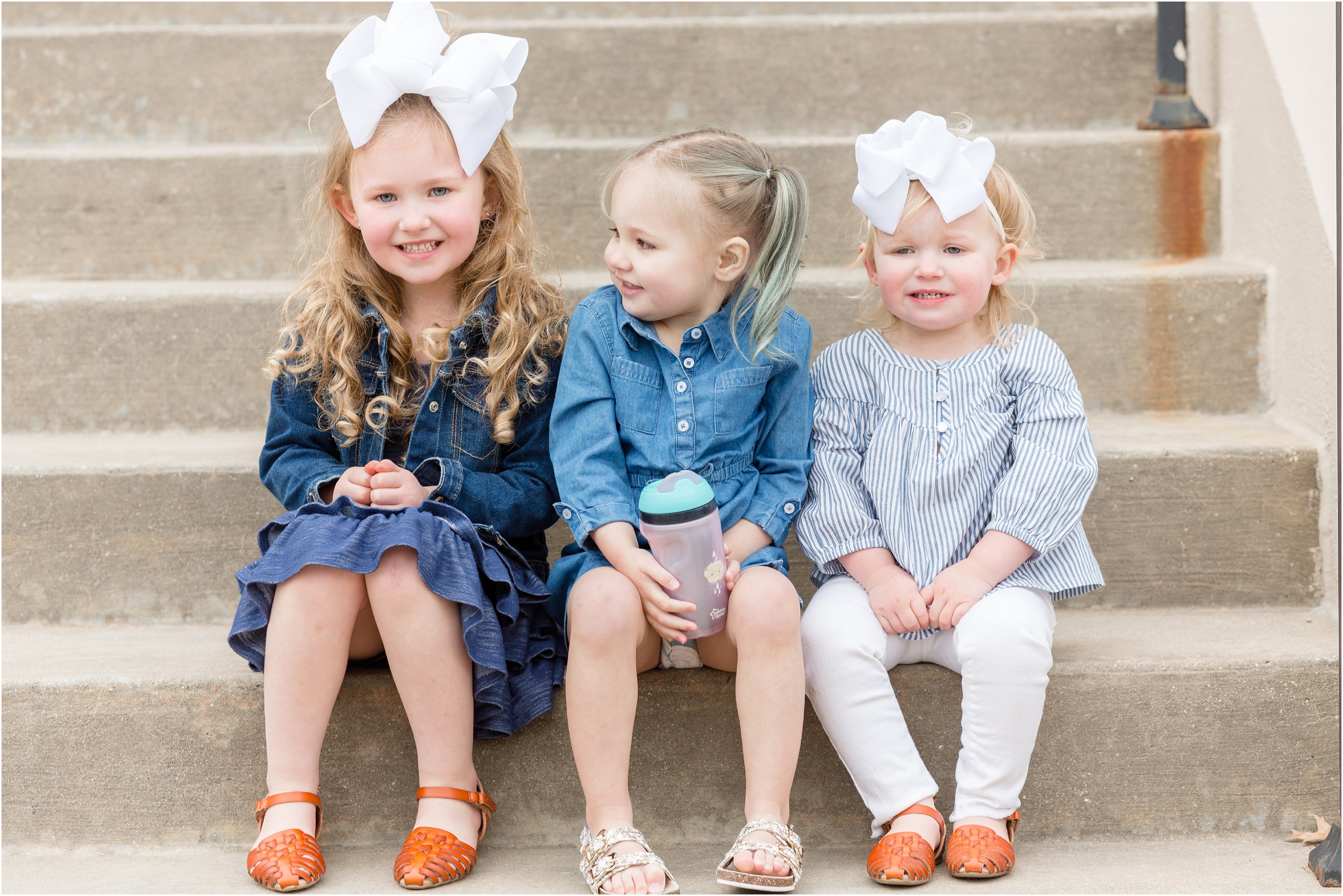 3 Girls in Historic Downtown McKinney Square by Rebecca Rice Photography
