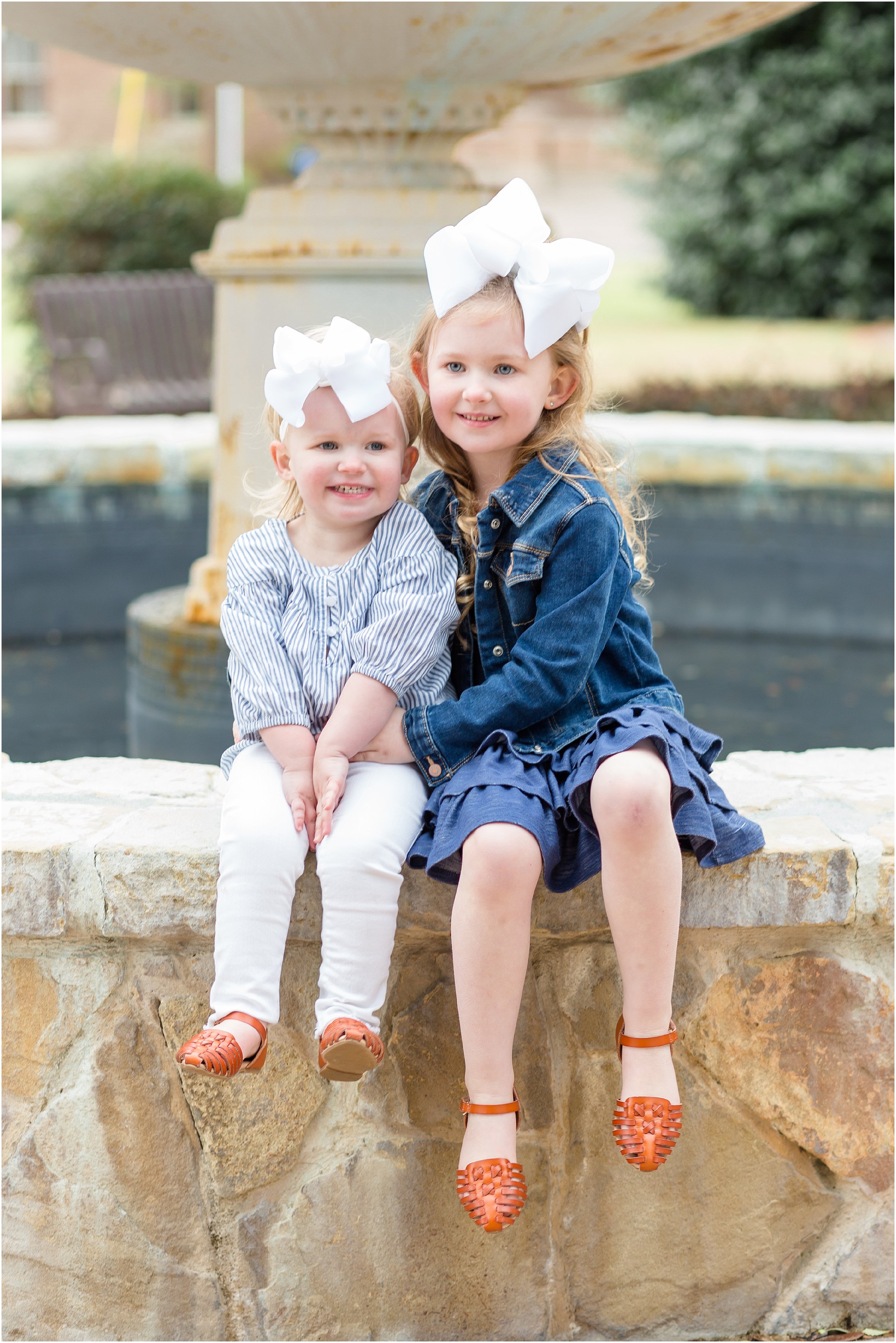 Sisters in Historic Downtown McKinney Square by Rebecca Rice Photography