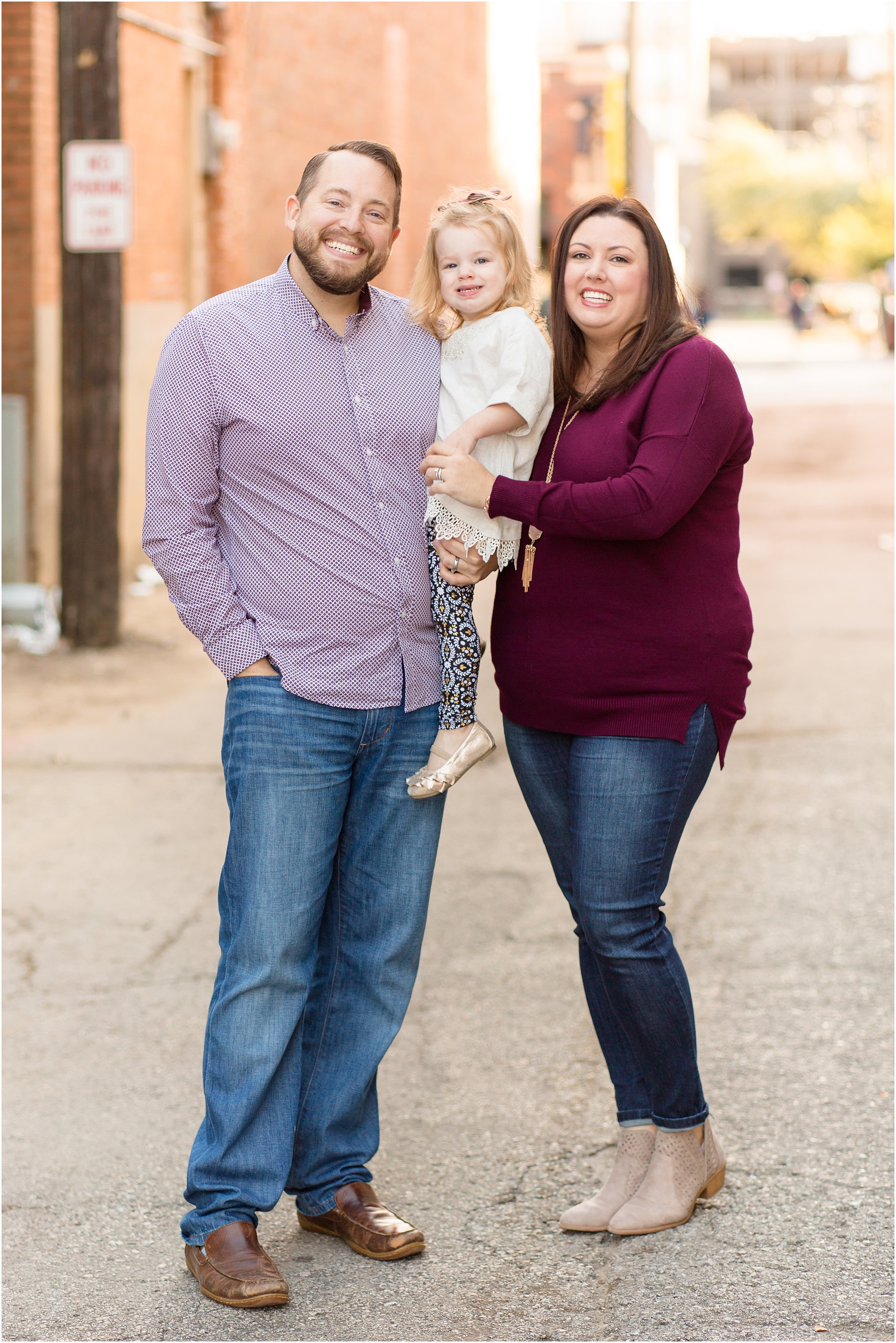 fall family picture downtown mckinney