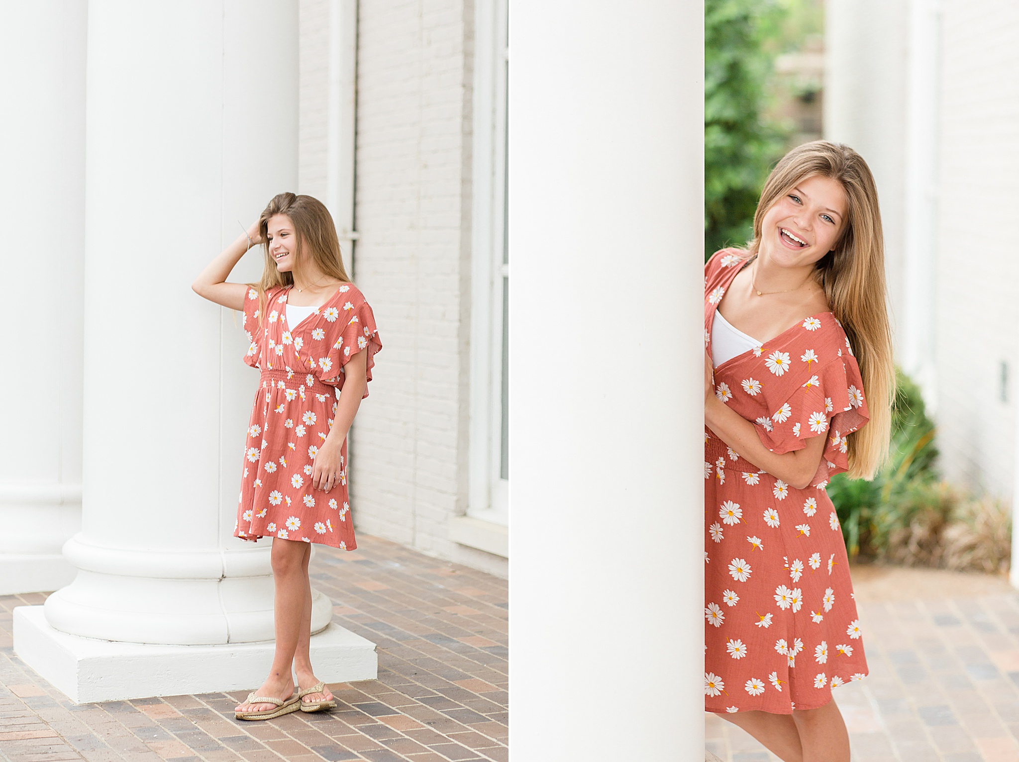 teenager daughter poses for Franklin TN family photographer