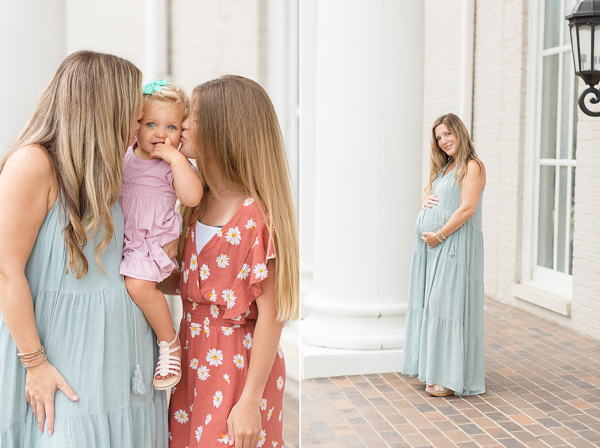 maternity portraits for mom in Franklin TN with toddler