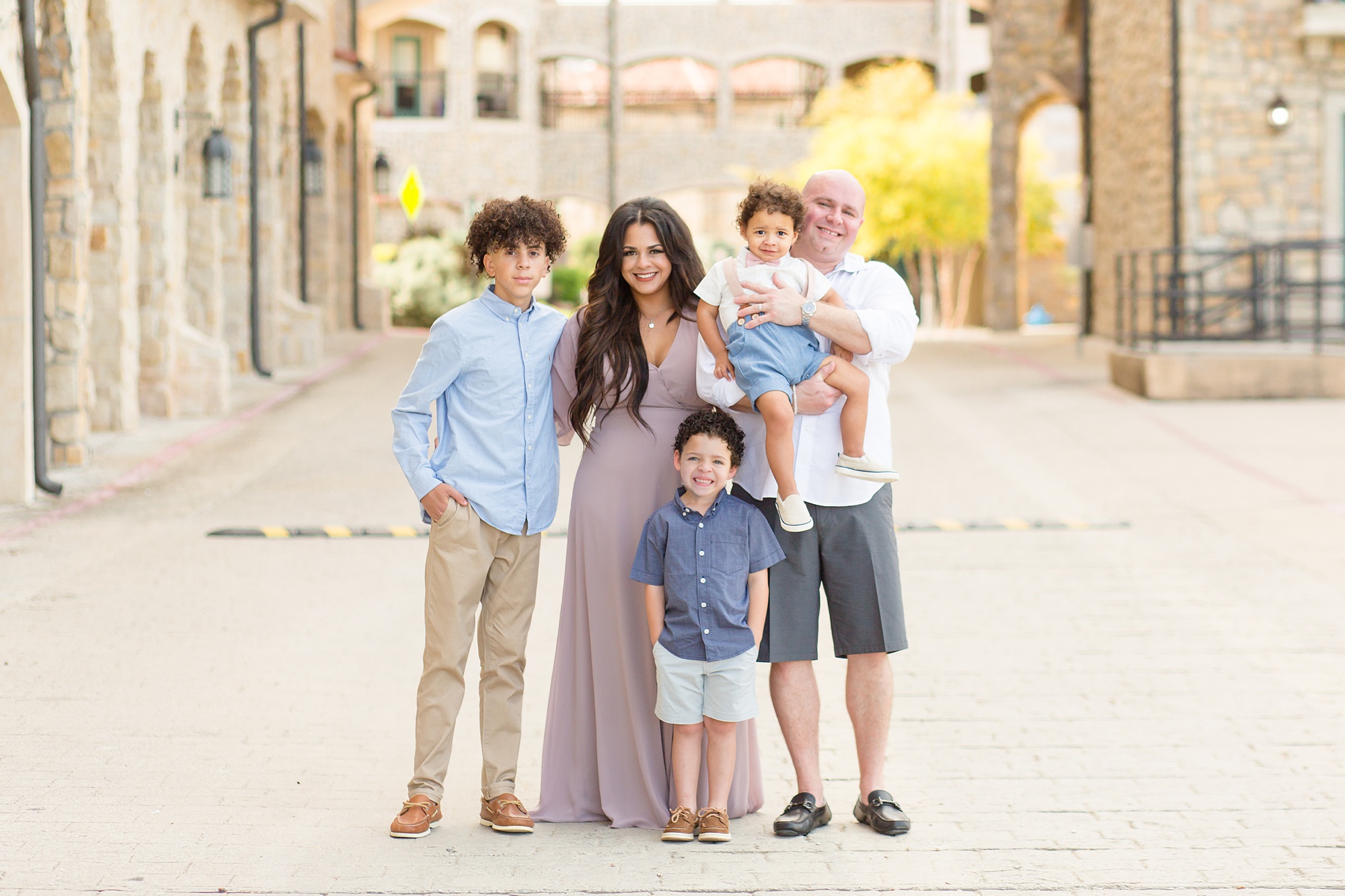 Texas fall mini session with family of five
