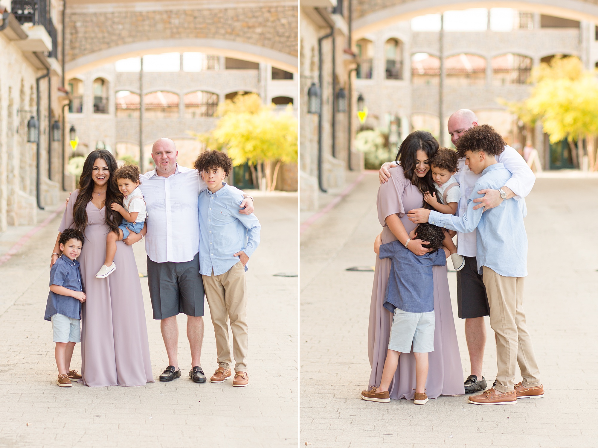 McKinney TX family poses during family photos