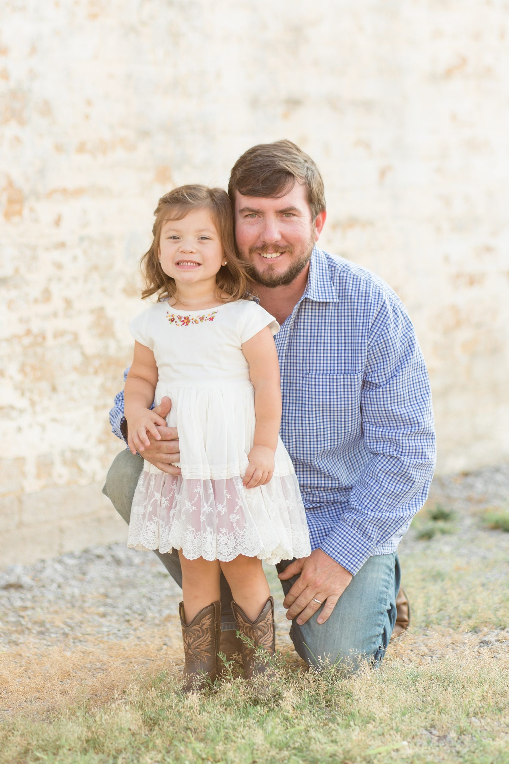 dad hugs daughter during Franklin TN family photos
