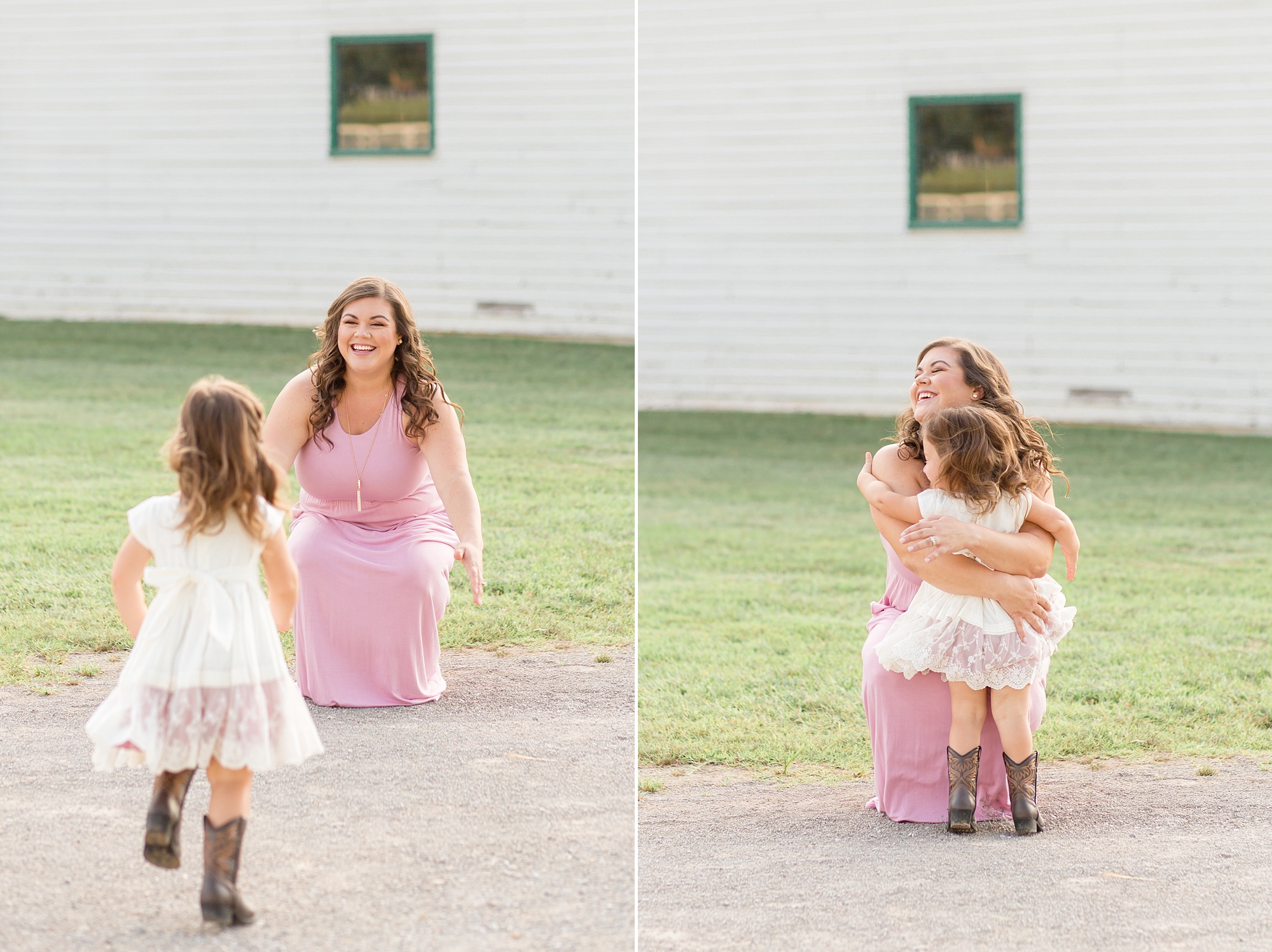 TN family portraits with mom hugging daughter