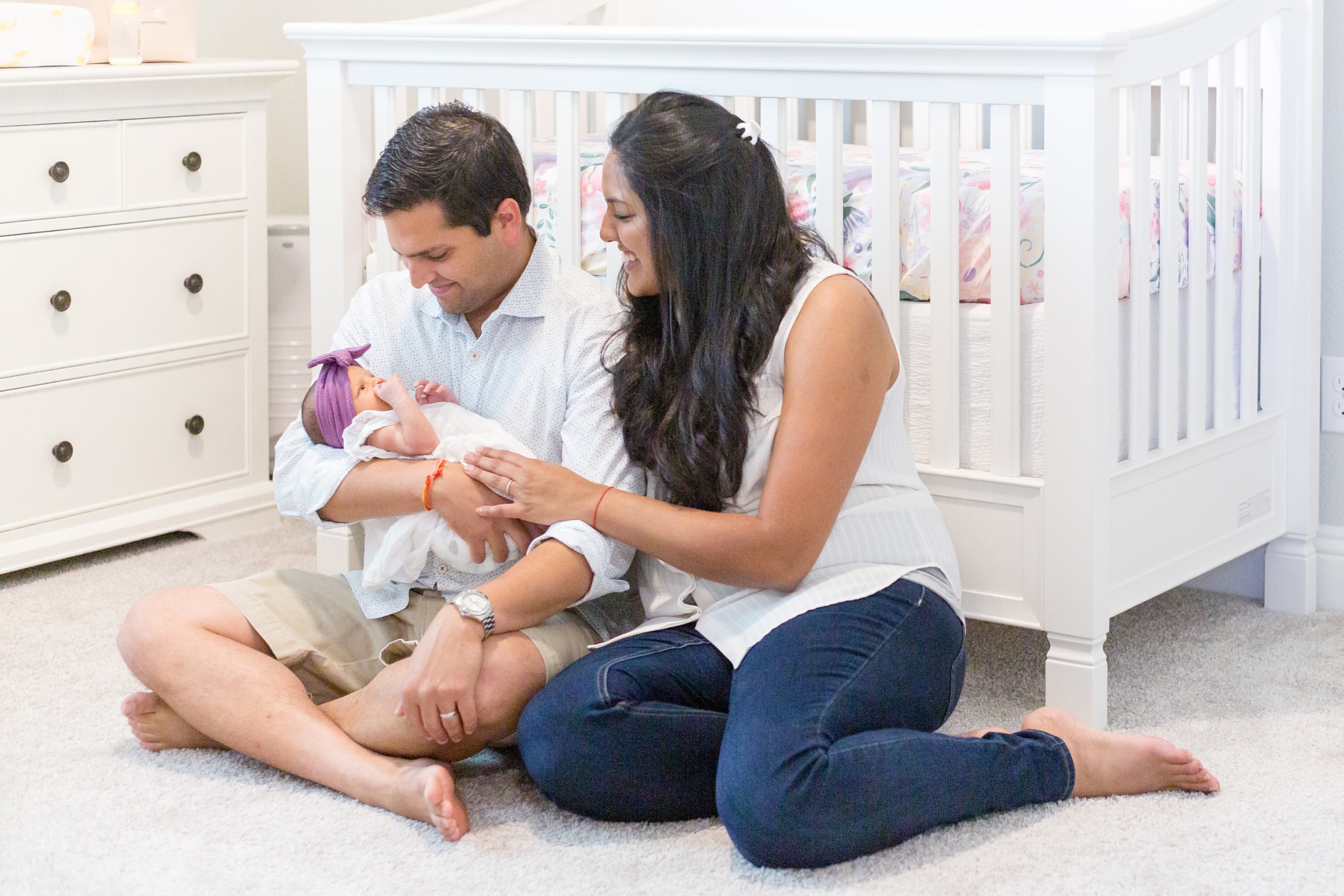nursery newborn portraits at home with Rebecca Rice Photography