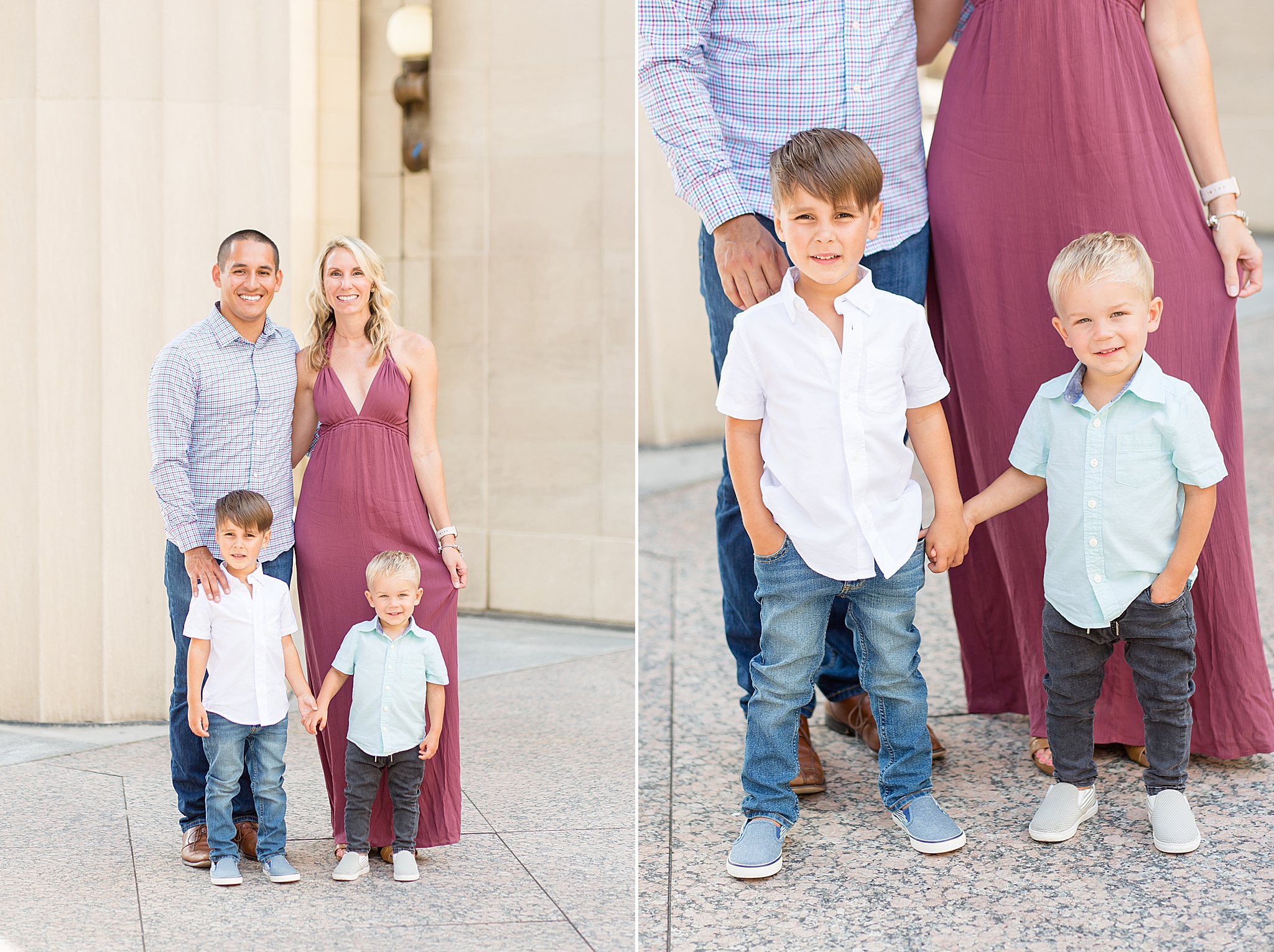Nashville War Memorial family portraits with Rebecca Rice Photography