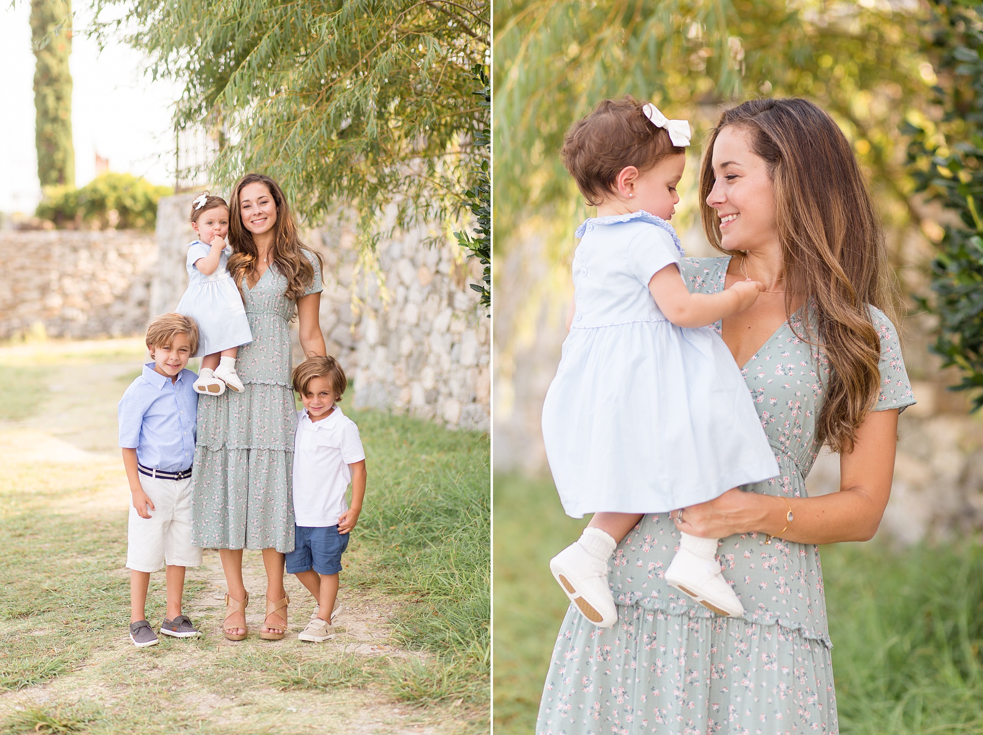 Texas family session with baby girl and mom