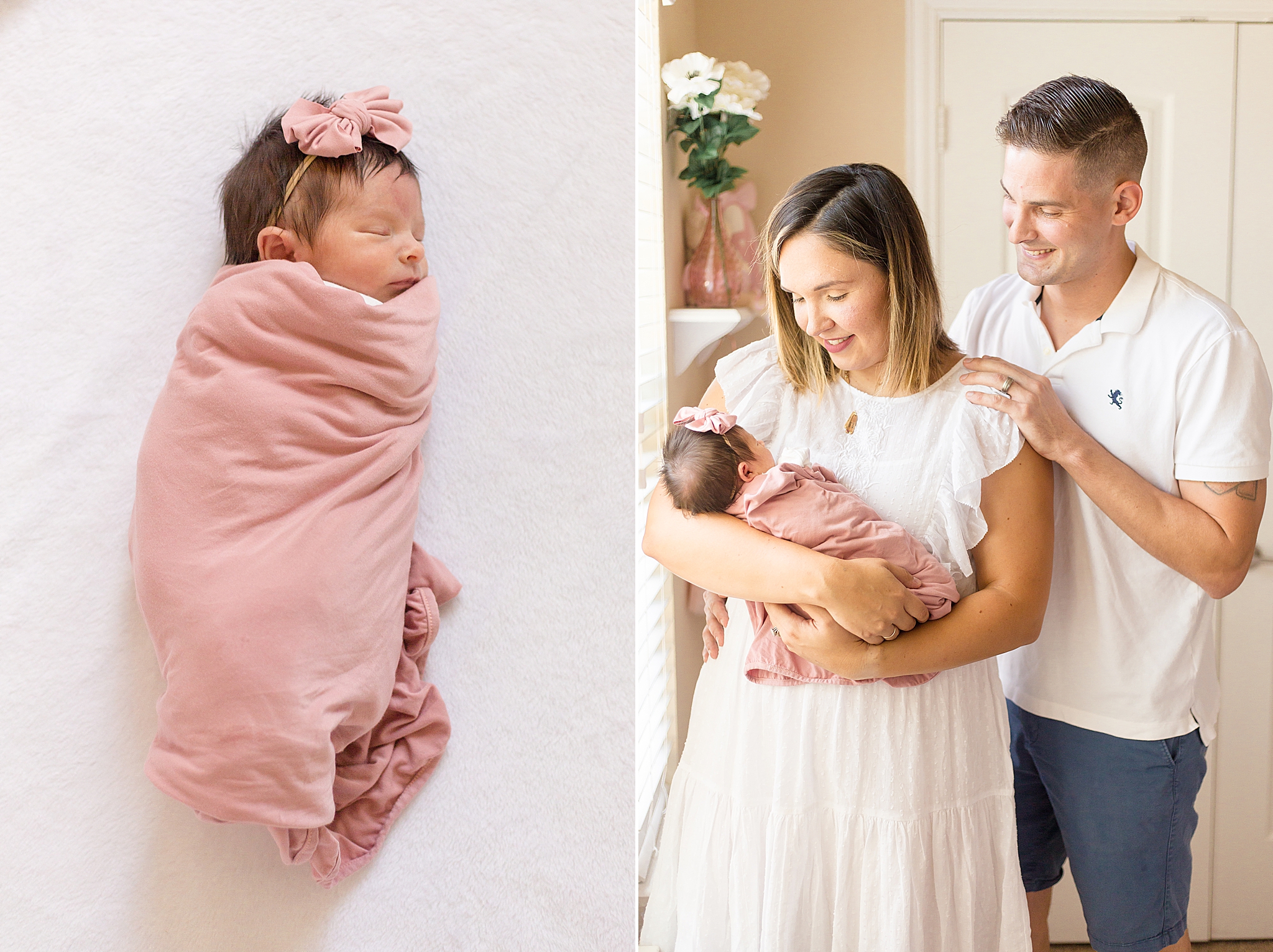McKinney TX newborn session at home with baby girl