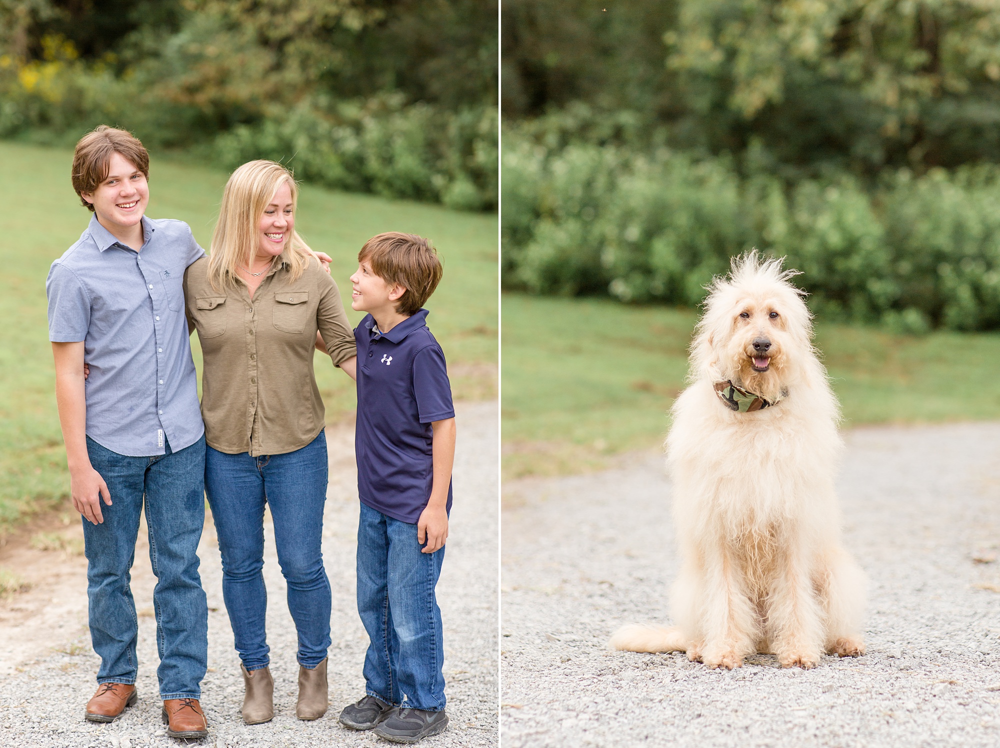 family portraits with dog in Nashville TN