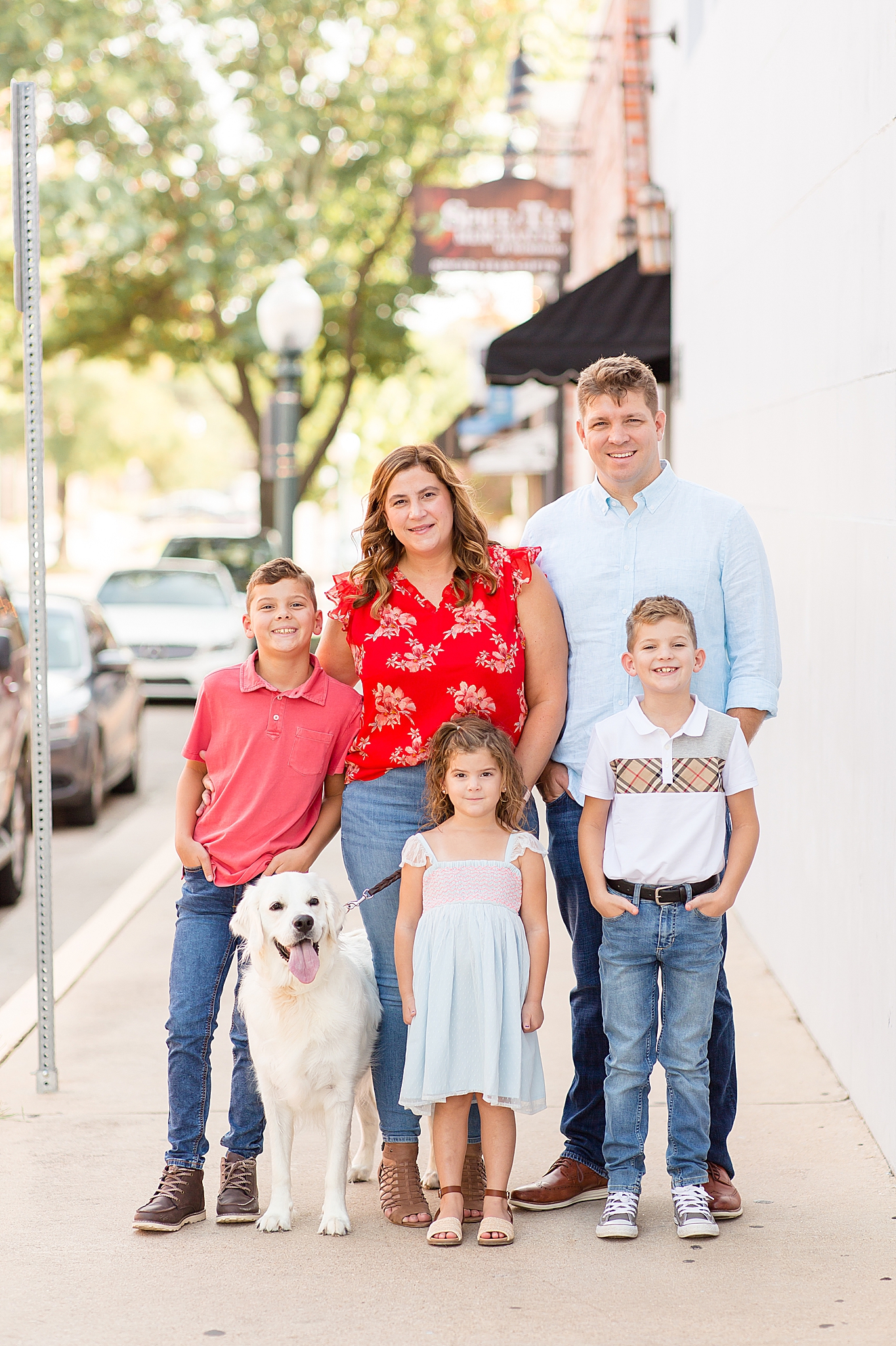 family session in Downtown McKinney Square