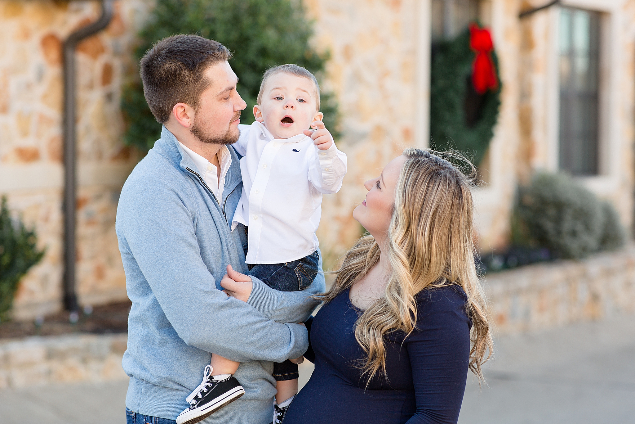 winter family photos in Texas with Rebecca Rice Photography