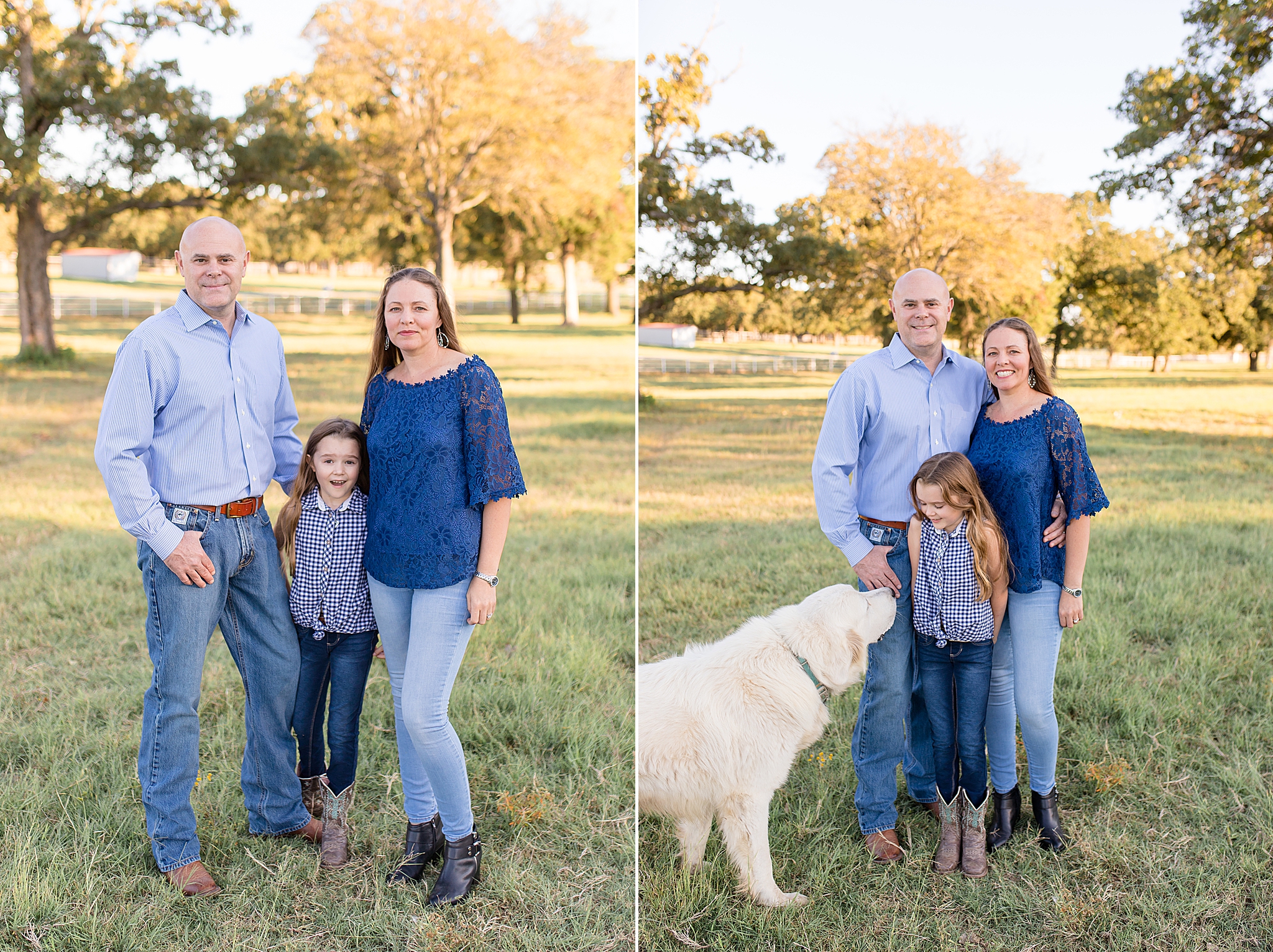 family poses on farm in McKinney TX