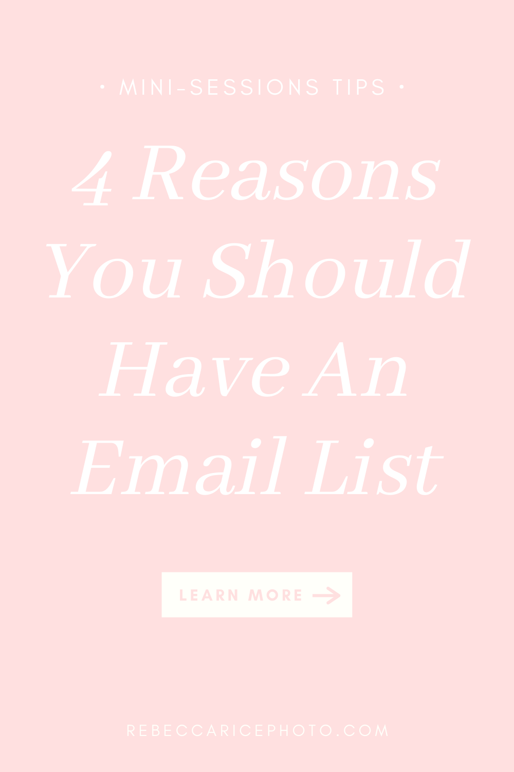 Why you should have an email list as a photographer 