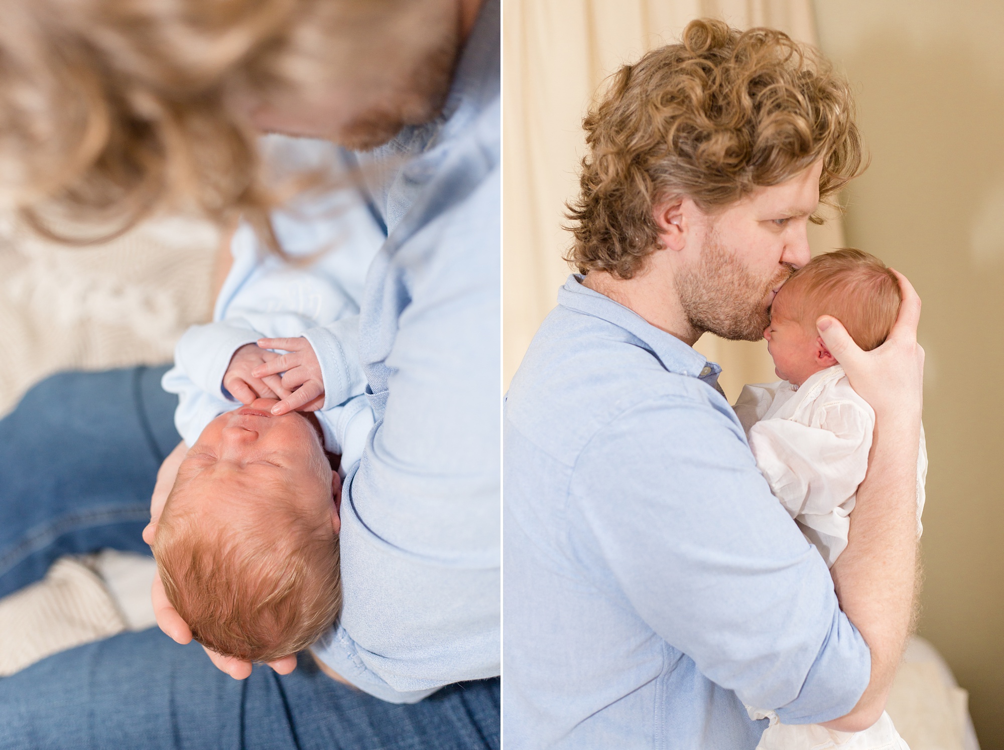 new parents snuggle baby boy during Nashville lifestyle newborn portraits