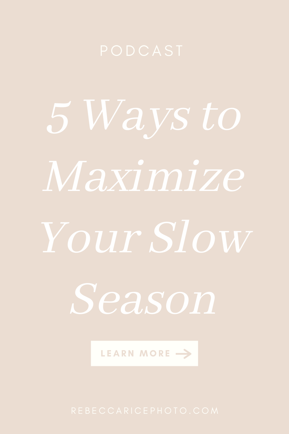 5 Ways to Maximize Your Slow Season: tips for photographers shared by mini session and family photographer Rebecca Rice Photography