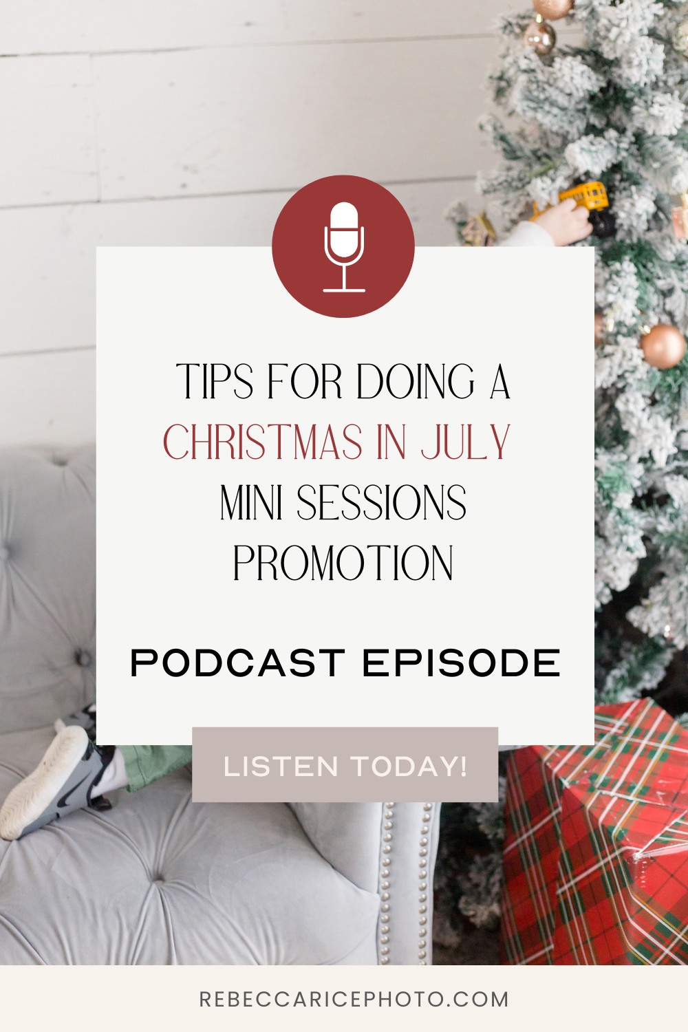 Tips for doing a Christmas in July Mini Sessions Promotion! Click to listen NOW! -rebeccaricephoto.com